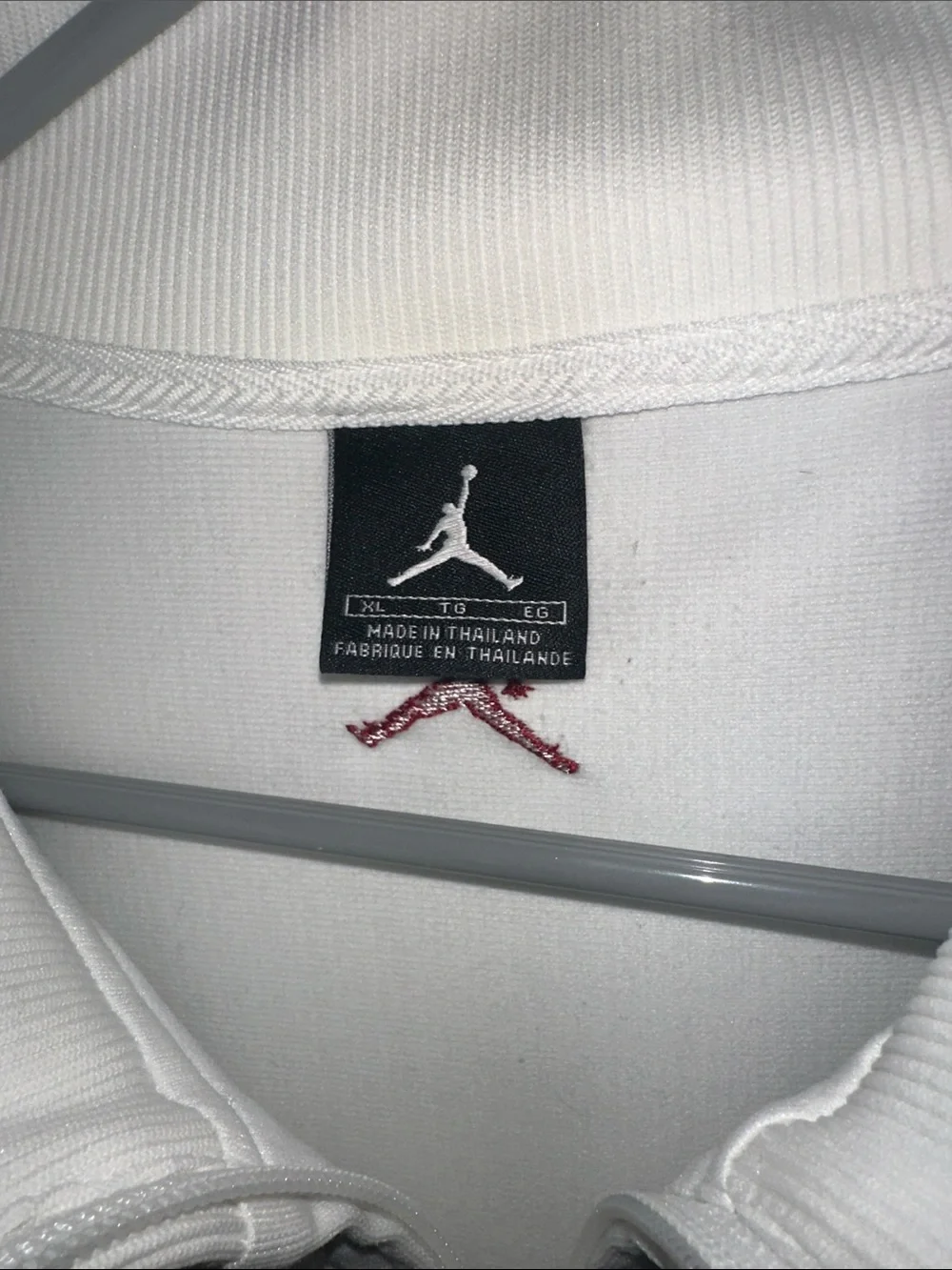 Vintage Jordan Jumpman Track Jacket Men’s Size XL White Black Colorblock Red